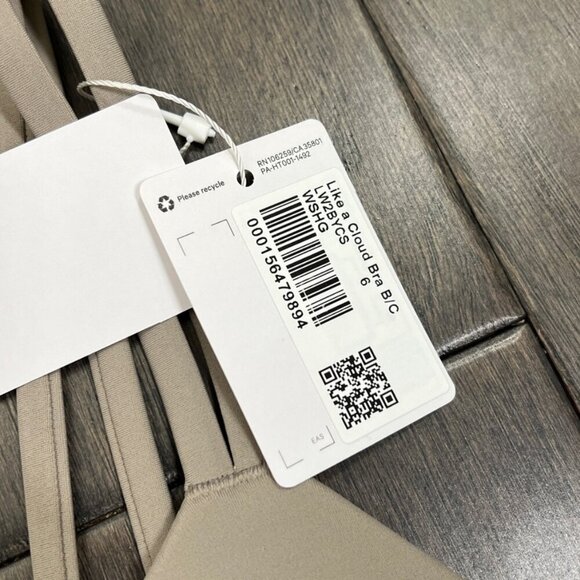 Lululemon Like a Cloud Bra *Light Support, B/C Cup Warm Ash Grey - Picture 7 of 10